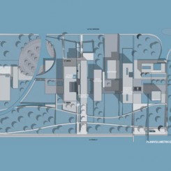 Nuova sede della Provincia di Pisa, Parco di Cisanello, planivolumetrico